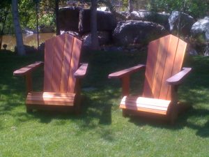 Im proud to say that these 2 chairs are sitting in the beer garden at the Stone Brewing Company in Escondido CA.