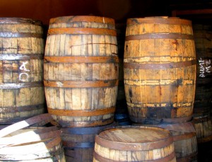 Whiskey Barrels from Stone Brewing Company