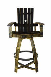 Whiskey Barrel Bar Chair | Hungarian Workshop