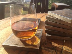 Whiskey Barrel Coasters by The Hungarian Workshop