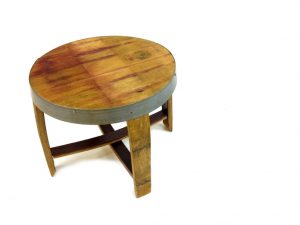 Wine and Whiskey Barrel End Table by The Hungarian Workshop