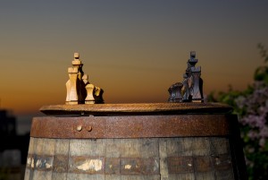 Bourbon Barrel Chess Set