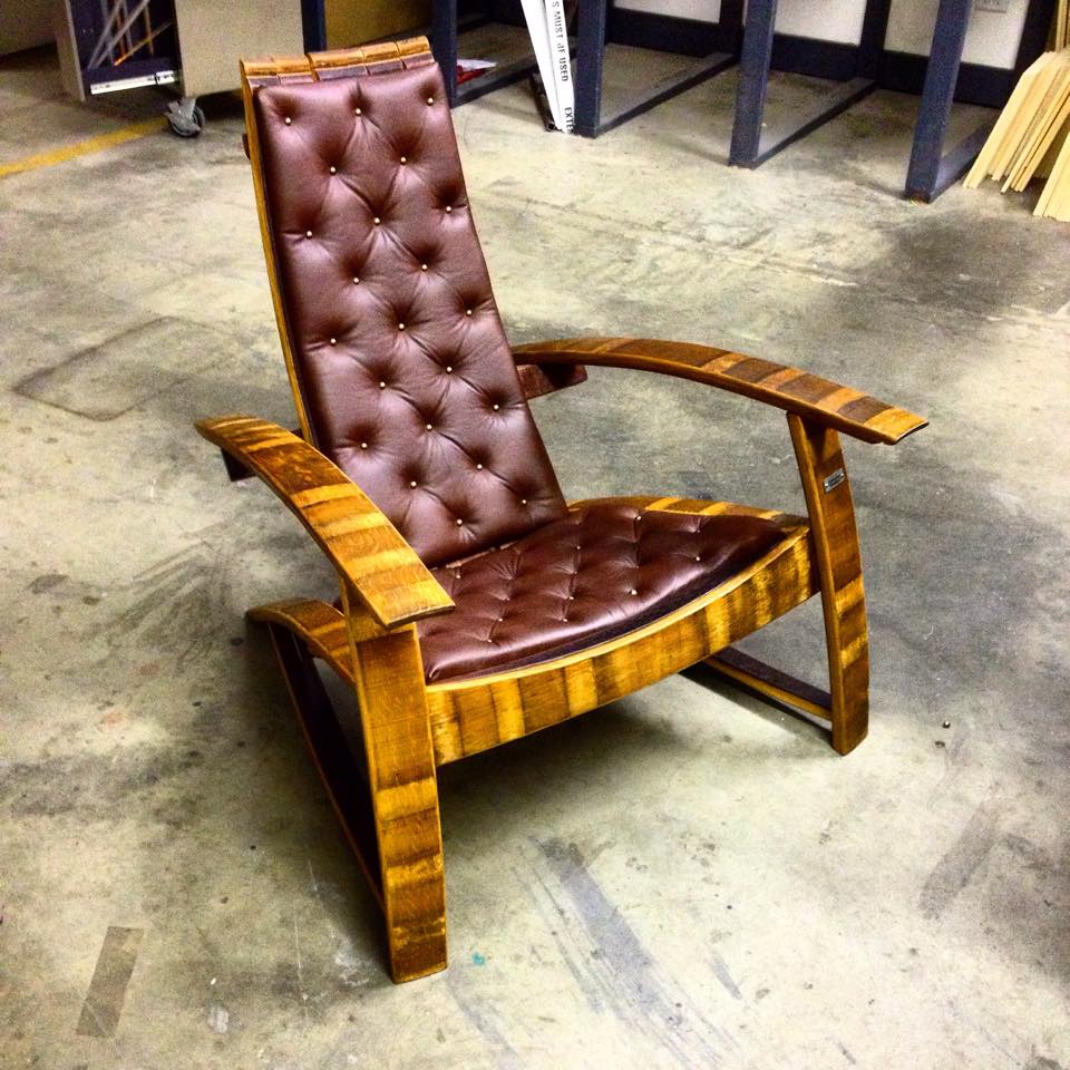 Wine Barrel Chair With Leather| Hungarian Workshop