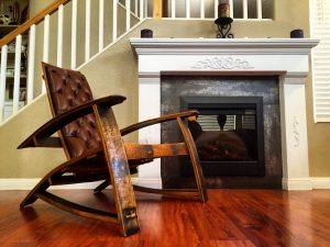 Bourbon Barrel Chairs with Leather