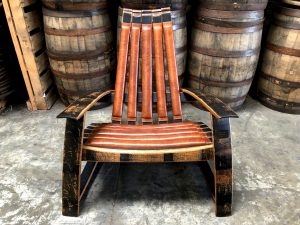 Leather Wrapped Bourbon Barrel Chair